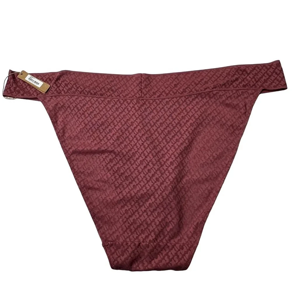 SKIMS Logo Mesh Cheeky Brief Lot of 2‎ Bone Berry 4X